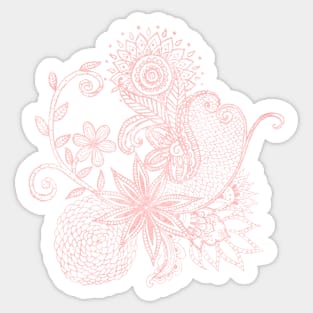 Boho chic floral henna mandala image Sticker